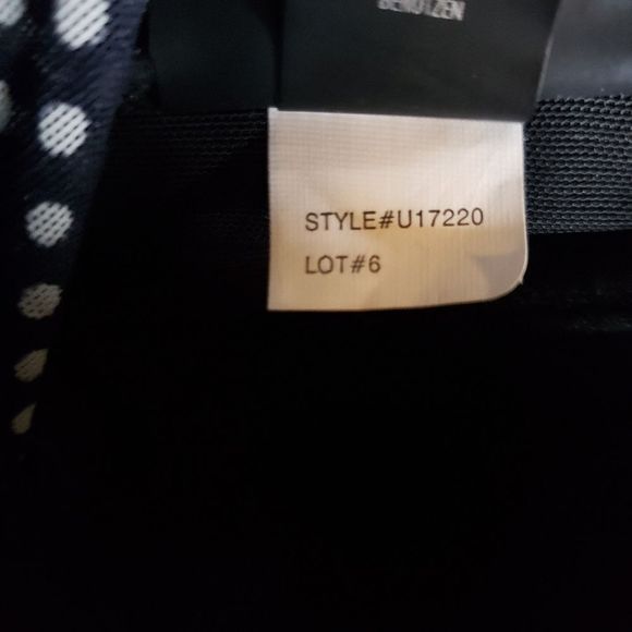 Coco Reef 38C Black and White Polka Dot Tankini top mesh flyaway - Picture 6 of 6